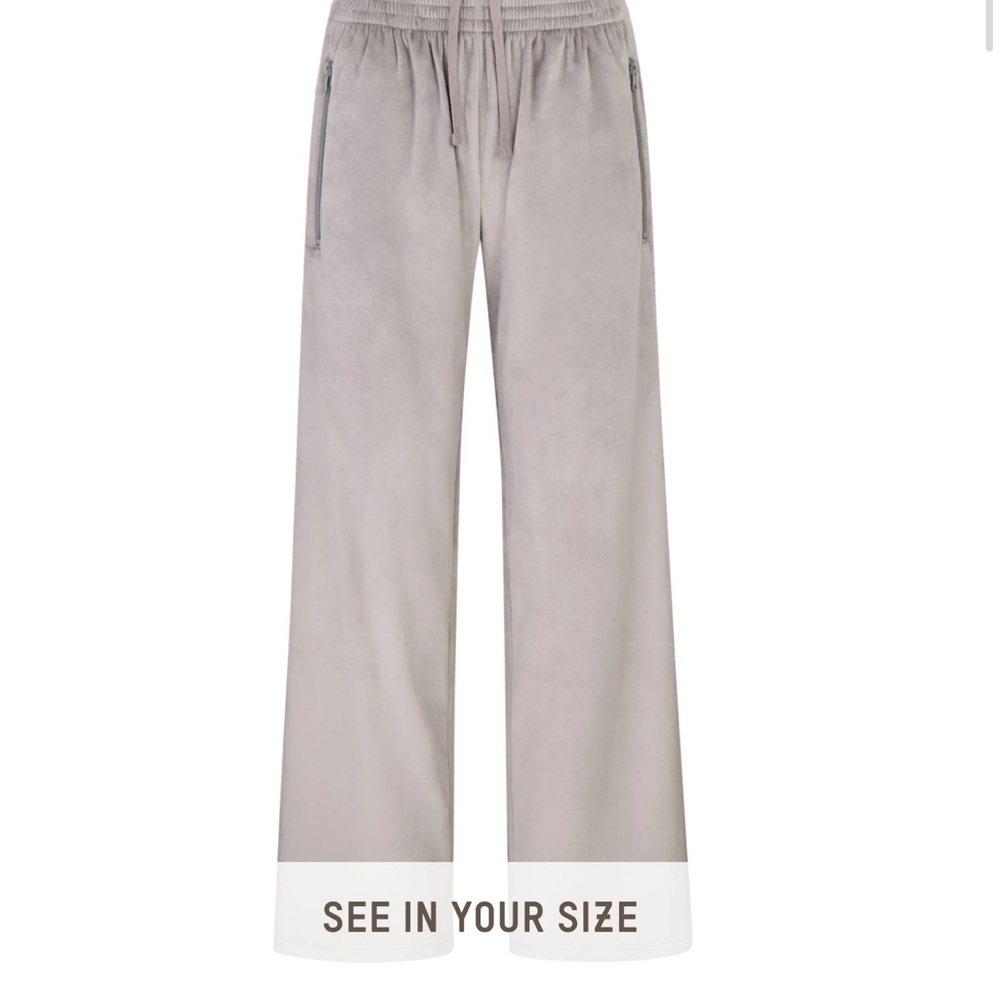 COPY - Skims smoke color VELOUR TRACK PANT